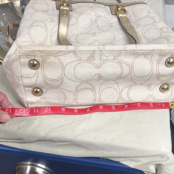 Coach Signature Gold Glitters Sparkly - Picture 9 of 16